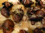 Mushroom, Herb & Polenta 'Pizza'.