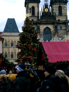 Old Town square, Prague - at Christmas.