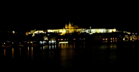 Castle view from across the Vltava, Prague.
