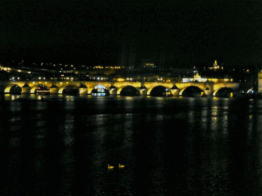 Prague by Night: Charles Bridge.