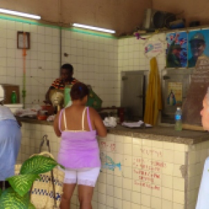 Many food shops still operate under rationing... and the gaze of Cuba's leaders; from boldly displayed posters .